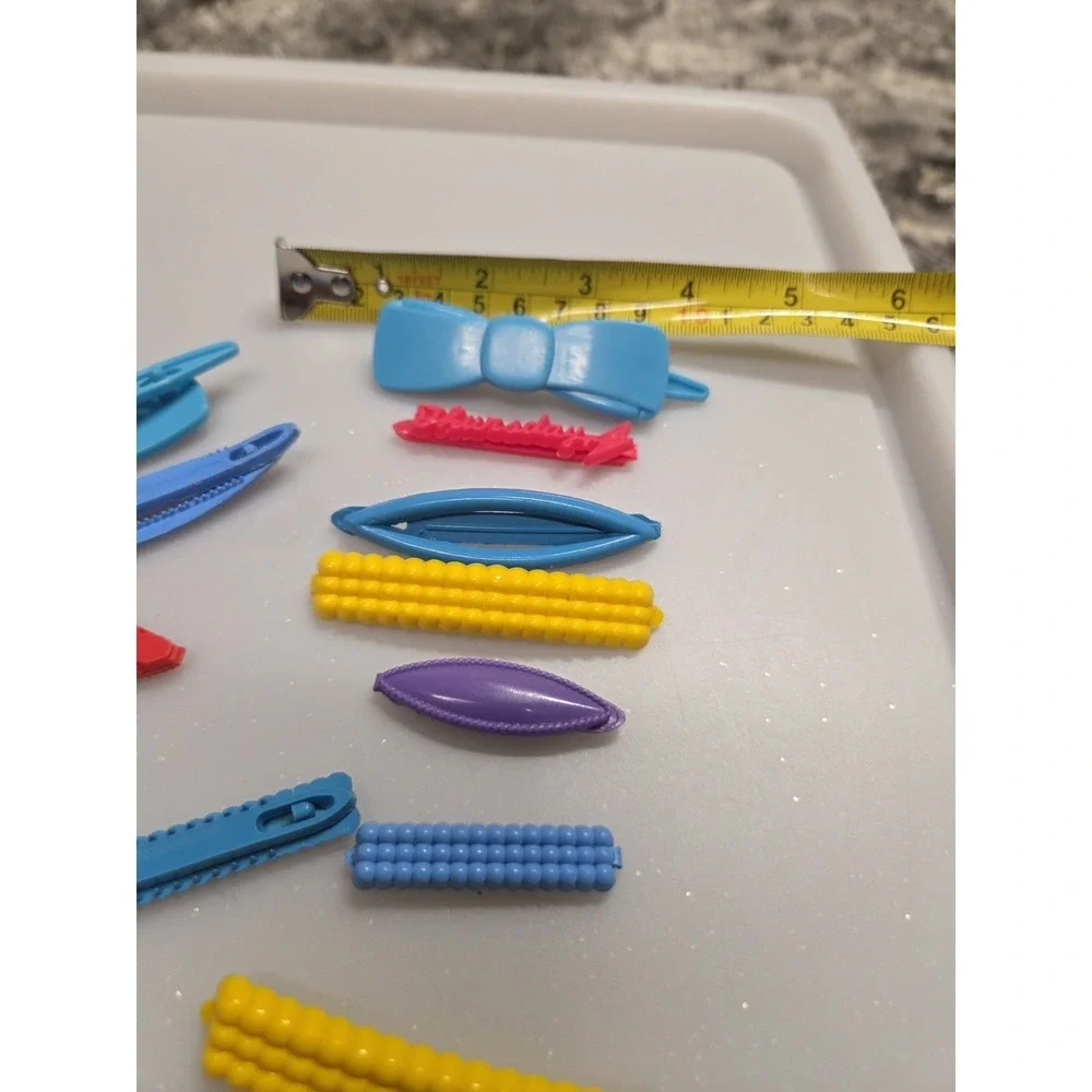 Vintage 80s Goody Snap Tight Barrettes Plastic Hair Clips Lot Of 23
